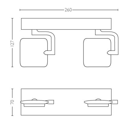 Philips 53192/48/P0 - Φως σποτ LED MILLENNIUM 2xLED/4,5W/230V
