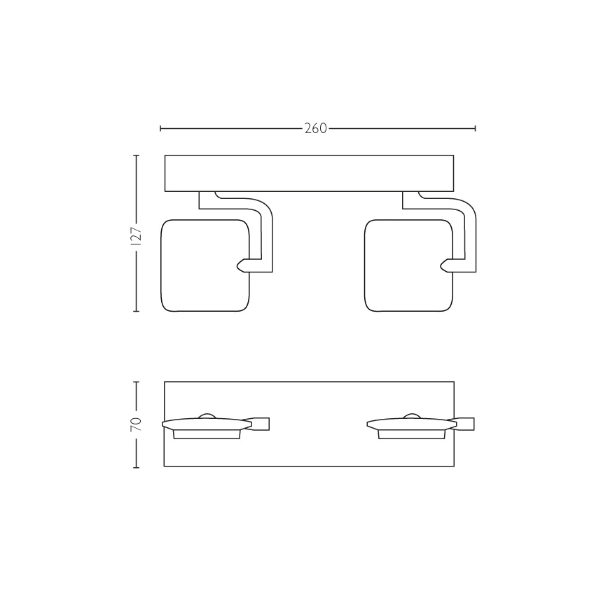 Philips 53192/48/P0 - Φως σποτ LED MILLENNIUM 2xLED/4,5W/230V