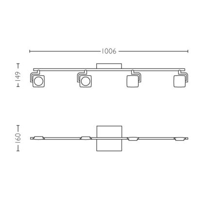 Philips 53194/48/P0 - Φως σποτ LED MILLENNIUM 4xLED/4,5W/230V