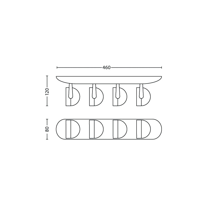 Philips 53234/30/16 - Σποτ LED MYLIVING DYNA 4xLED/3W/230V