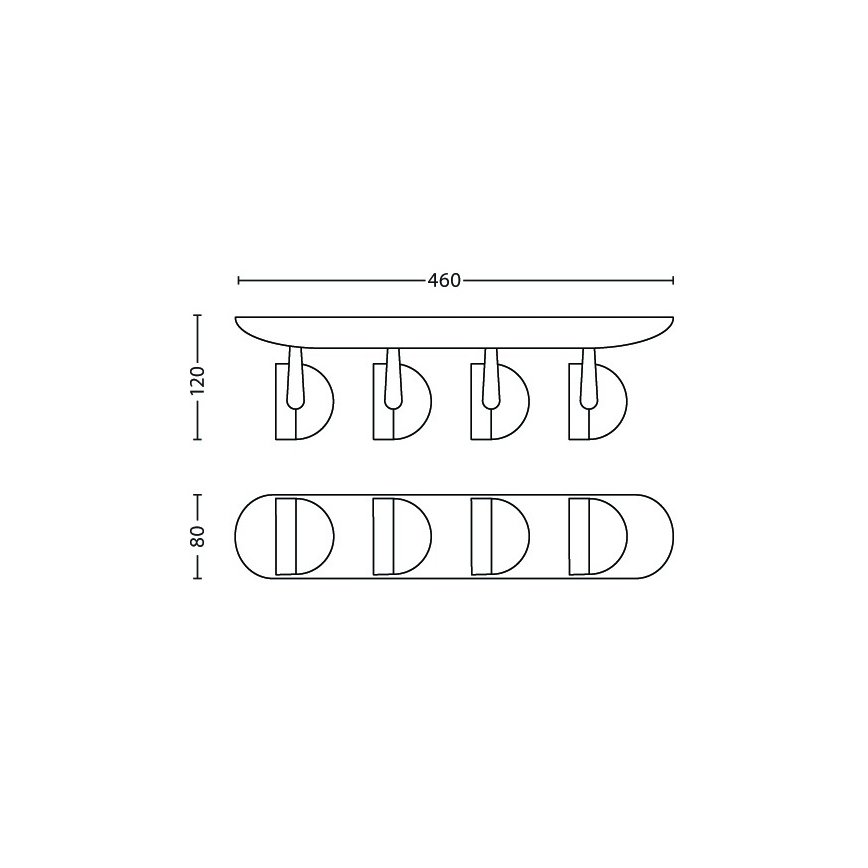 Philips - LED φωτιστικό σημείου 4xLED/3W/230V