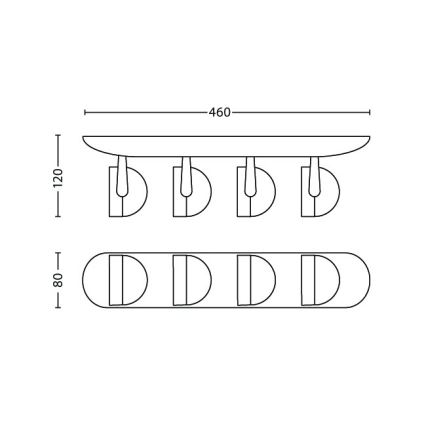 Philips - Φως σποτ LED 4xLED/3W/230V