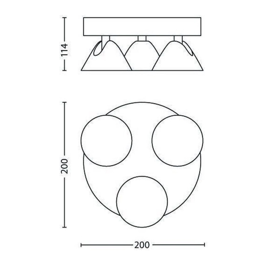 Philips 53289/31/16 - LED φωτιστικό σημείου TWEED 3xLED/3W/230V
