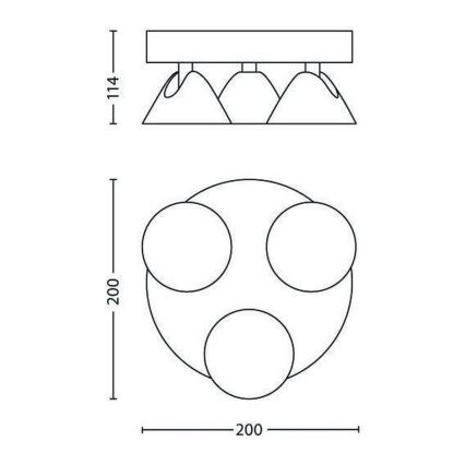 Philips 53289/31/16 - LED φωτιστικό σημείου TWEED 3xLED/3W/230V