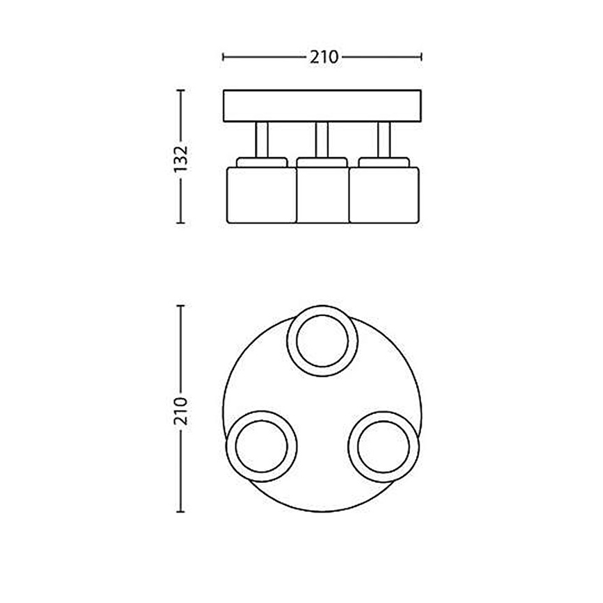 Philips - LED φωτιστικό σημείου 3xLED/4W/230V