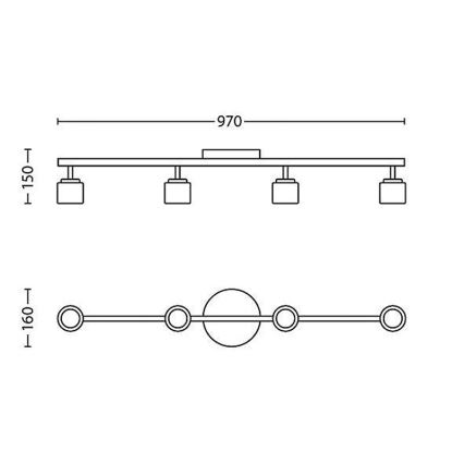 Philips - Φως σποτ LED 4xLED/4W/230V