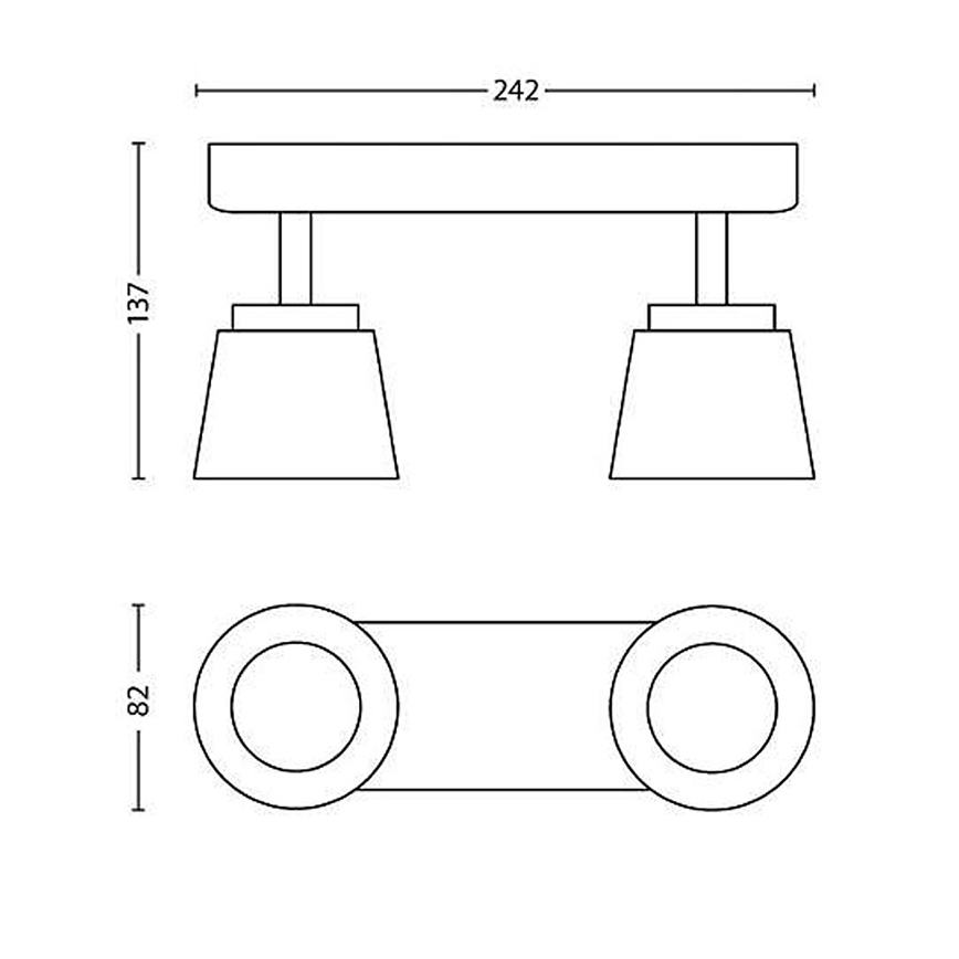 Philips - Φως σποτ LED 2xLED/4W/230V