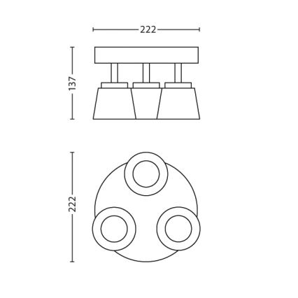 Philips - Φως σποτ LED 3xLED/4W/230V