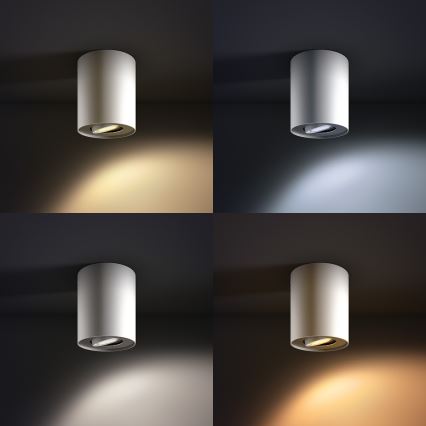 Philips - Ρυθμιζόμενο LED φωτιστικό σημείου Hue PILLAR 1xGU10/5,5W + τηλεχειριστήριο