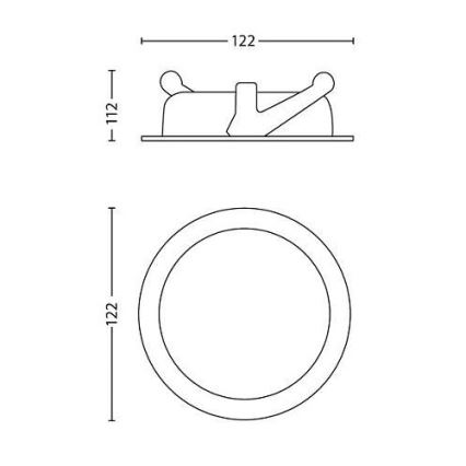 Philips - LED Ρυθμιζόμενο φωτιστικό οροφής LED/4,5W/230V