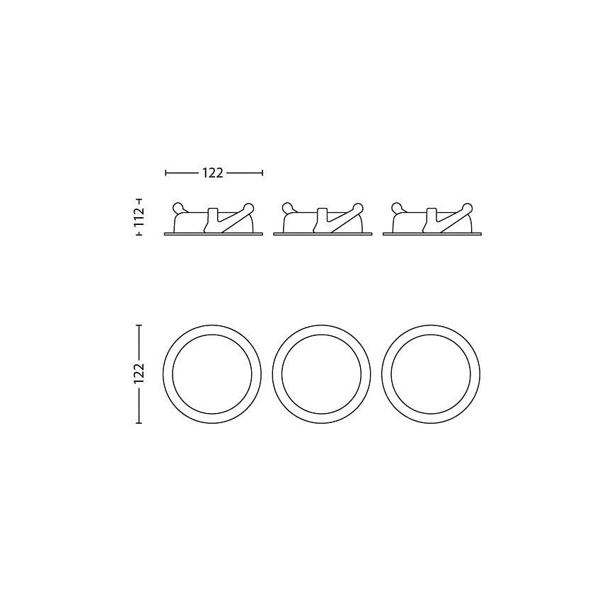 Philips - Σετ 3x LED Ρυθμιζόμενα Φωτιστικά Οροφής LED/4,5W/230V