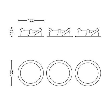 Philips - ΣΕΤ 3x LED Dimmable χωνευτά φωτιστικά/4,5W/230V