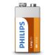 Philips 6F22L1B/10 - Μπαταρία χλωριούχου ψευδαργύρου 6F22 LONGLIFE 9V