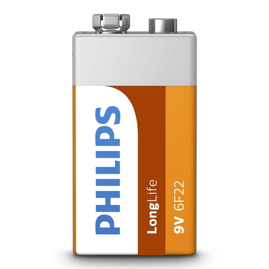 Philips 6F22L1B/10 - Μπαταρία ψευδαργύρου-χλωριδίου 6F22 LONGLIFE 9V 150mAh