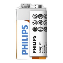 Philips 6F22L1F/10 - Μπαταρία χλωριούχου ψευδαργύρου 6F22 LONGLIFE 9V 150mAh