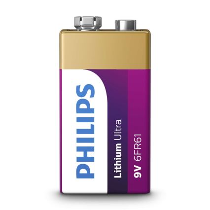 Philips 6FR61LB1A/10 - Στοιχείο λιθίου 6LR61 LITHIUM ULTRA 9V 600mAh