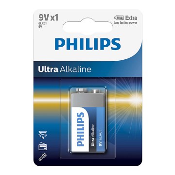 Philips 6LR61E1B/10 - Αλκαλική μπαταρία 6LR61 ULTRA ALKALINE 9V 600mAh