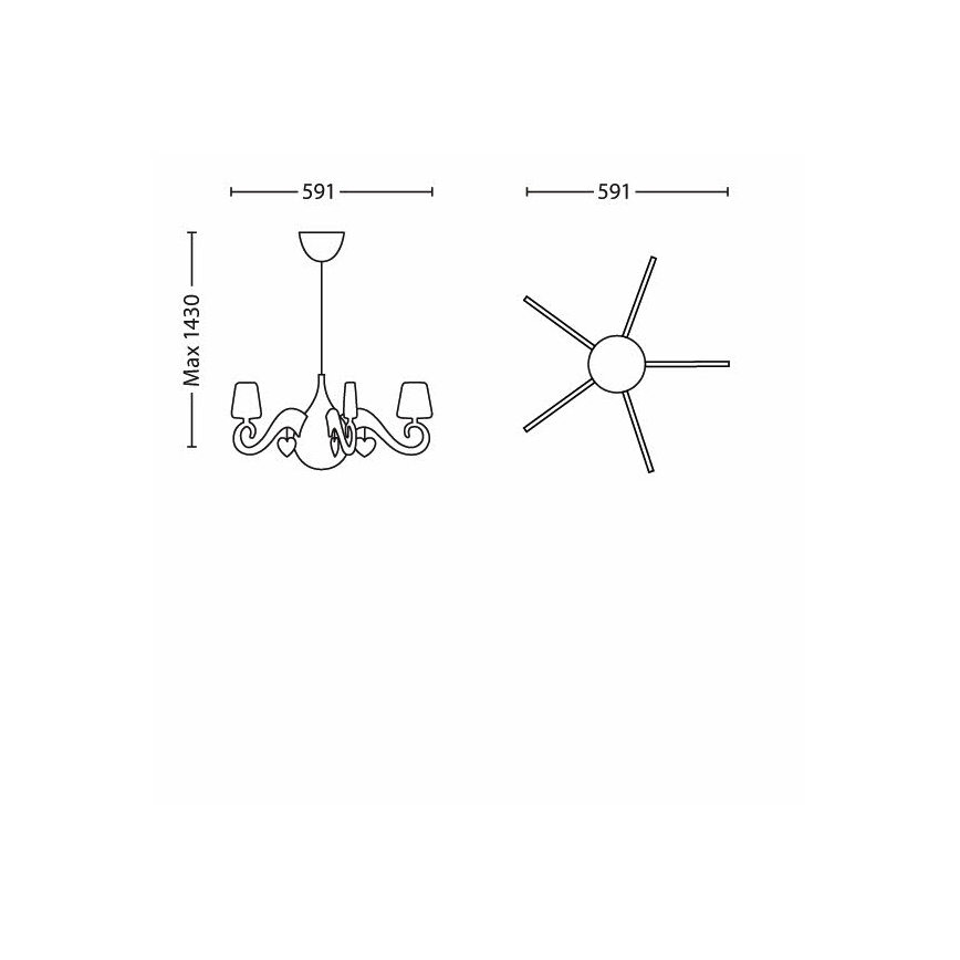 Philips - Παιδικό πολύφωτο 1xE27/15W/230V