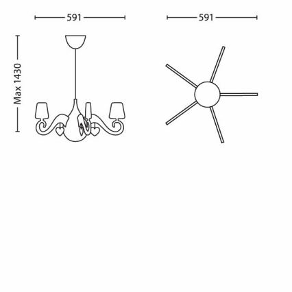 Philips - Παιδικό πολύφωτο 1xE27/15W/230V