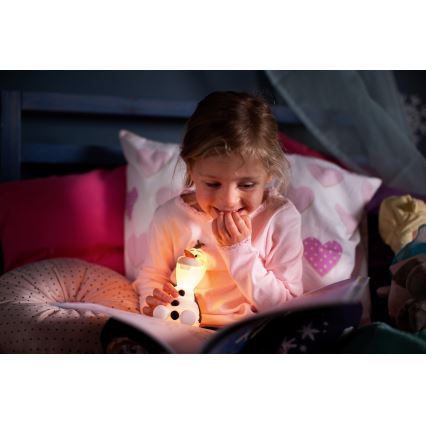 Philips 71768/08/16 - Παιδικό φωτιστικό LED DISNEY FROZEN OLAF LED/0,3W/2xAAA χιονάνθρωπος