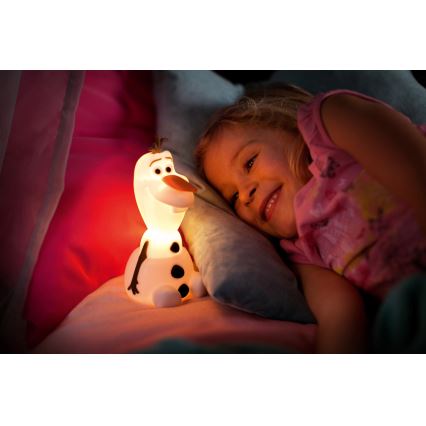 Philips 71768/08/16 - Παιδικό φωτιστικό LED DISNEY FROZEN OLAF LED/0,3W/2xAAA χιονάνθρωπος