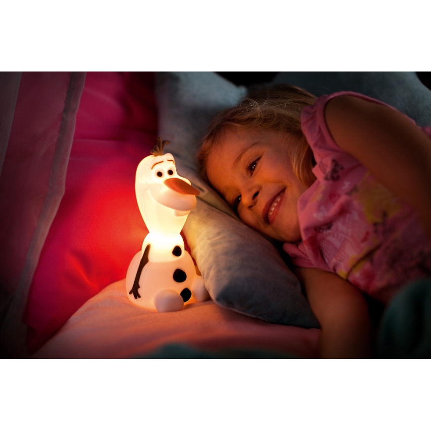Philips 71768/08/16 - Παιδικό φωτιστικό LED DISNEY FROZEN OLAF LED/0,3W/2xAAA χιονάνθρωπος