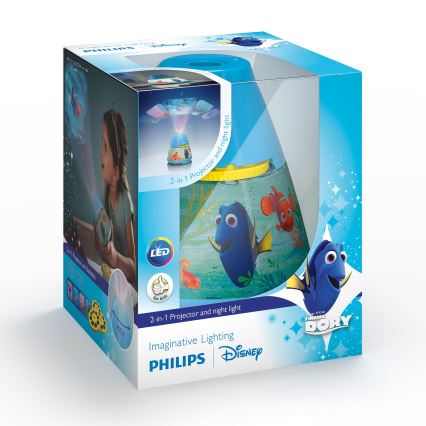 Philips 71769/90/16 - LED Παιδικός προβολέας DISNEY DORY LED/0,1W/3xAAA