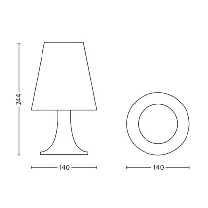 Philips - Παιδική επιτραπέζια λάμπα LED 1xLED/2,3W/230V