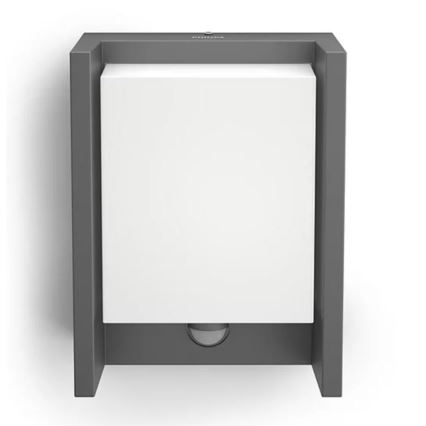 Philips - Εξωτερικό επιτοίχιο φωτιστικό LED με αισθητήρα ARBOUR LED/3,8W/230V 2700K IP44