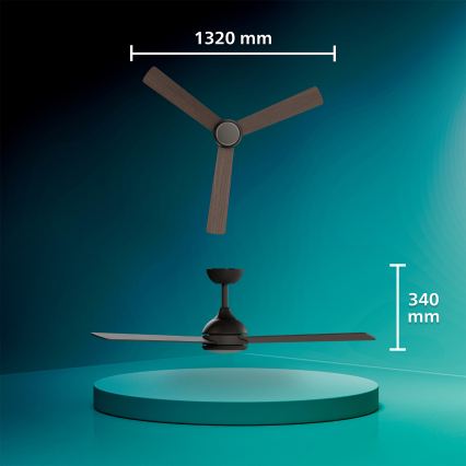 Philips - Ανεμιστήρας οροφής CIVX με ρυθμιζόμενο LED φωτισμό, 24W/230V + τηλεχειριστήριο