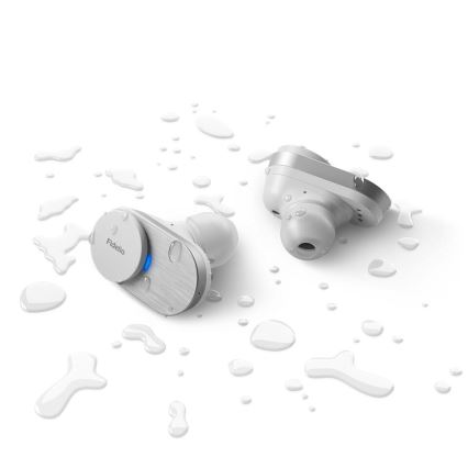 Philips Fidelio T1WT/00 - Ασύρματα ακουστικά IPX4 2x 60 mAh + 650 mAh ασημί