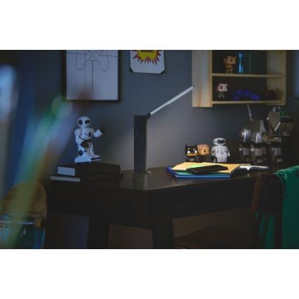 Philips - Ρυθμιζόμενο LED επιτραπέζιο φωτιστικό αφής AMBER LED/5W/5V μαύρο