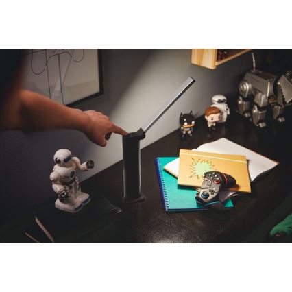 Philips - Ρυθμιζόμενο LED επιτραπέζιο φωτιστικό αφής AMBER LED/5W/5V μαύρο