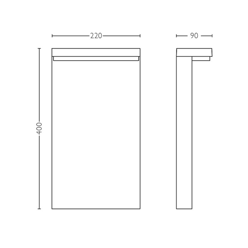 Philips - Φωτιστικό LED εξωτερικού χώρου BUSTAN LED/3,8W/230V 2700K 40 cm IP44