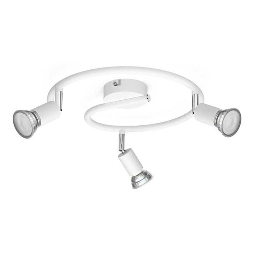 Philips - Φωτιστικό σποτ 3xGU10/50W/230V λευκό