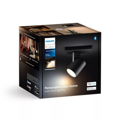Philips - Φωτιστικό σποτ Dimming LED Hue RUNNER 1xGU10/4,2W/230V 2200-6500K + τηλεχειριστήριο μαύρο