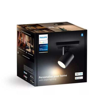 Philips - Φωτιστικό σποτ Dimming LED Hue RUNNER 1xGU10/4,2W/230V 2200-6500K μαύρο
