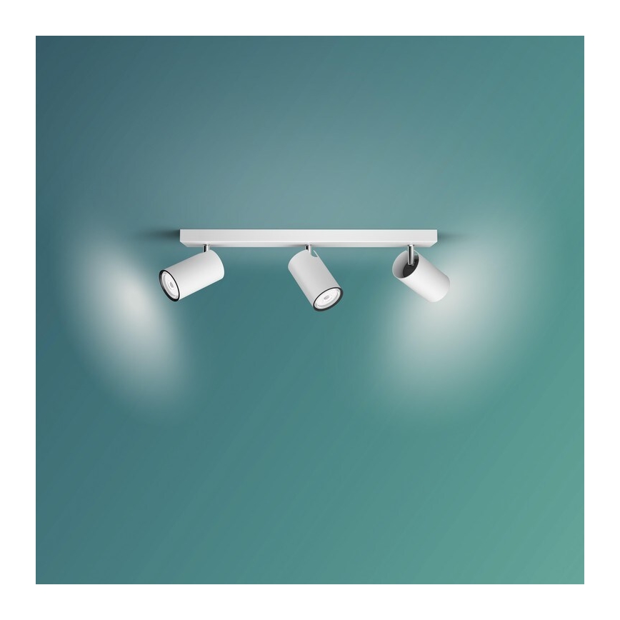 Philips - Φωτιστικό σποτ KOSIPO 3xGU10/5,5W/230V λευκό