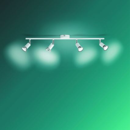 Philips - Φωτιστικό σποτ 4xGU10/50W/230V λευκό