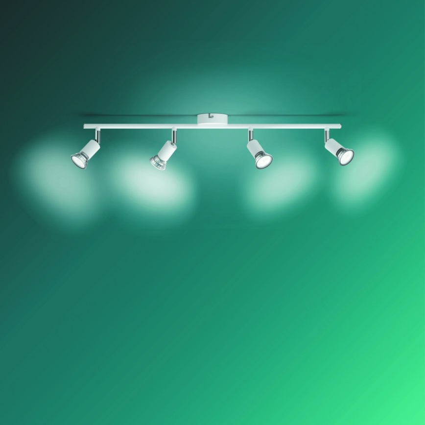 Philips - Φωτιστικό σποτ 4xGU10/50W/230V λευκό