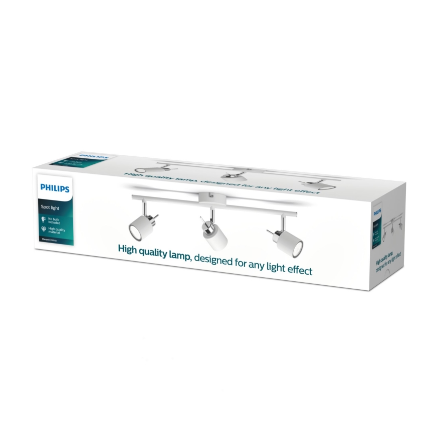 Philips - Φωτιστικό σποτ 3xGU10/35W/230V λευκό