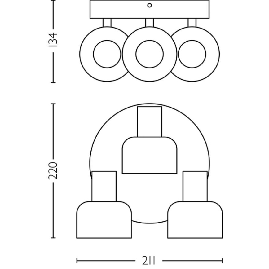 Philips - Φωτιστικό σποτ SLEET 3xE14/25W/230V
