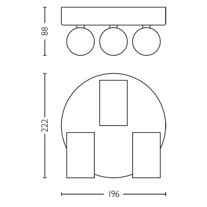 Philips - Φωτιστικό σποτ μπάνιου IDRIS 3xGU10/5W/230V IP44 μαύρο/χρυσαφί