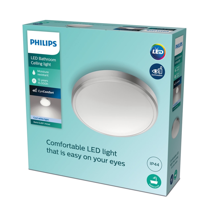 Philips - LED Φωτιστικό οροφής μπάνιου LED/17W/230V 4.000K IP44
