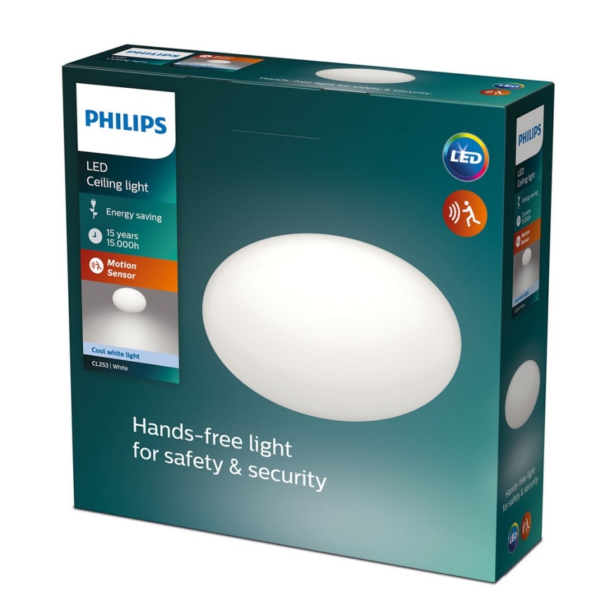Philips - LED φωτιστικό οροφής με αισθητήρα LED/12W/230V 4000K