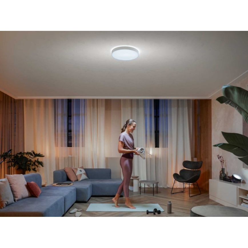 Philips - Ρυθμιζόμενο φωτιστικό οροφής LED Hue LED/33,5W/230V 2200-6500K διάμ. 425 mm λευκό + τηλεχειριστήριο
