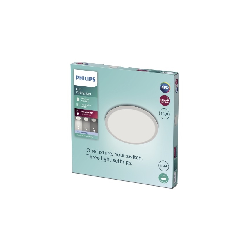 Philips - LED Dimmable bathroom φωτιστικό μπάνιου SCENE SWITCH LED/15W/230V IP44 4000K