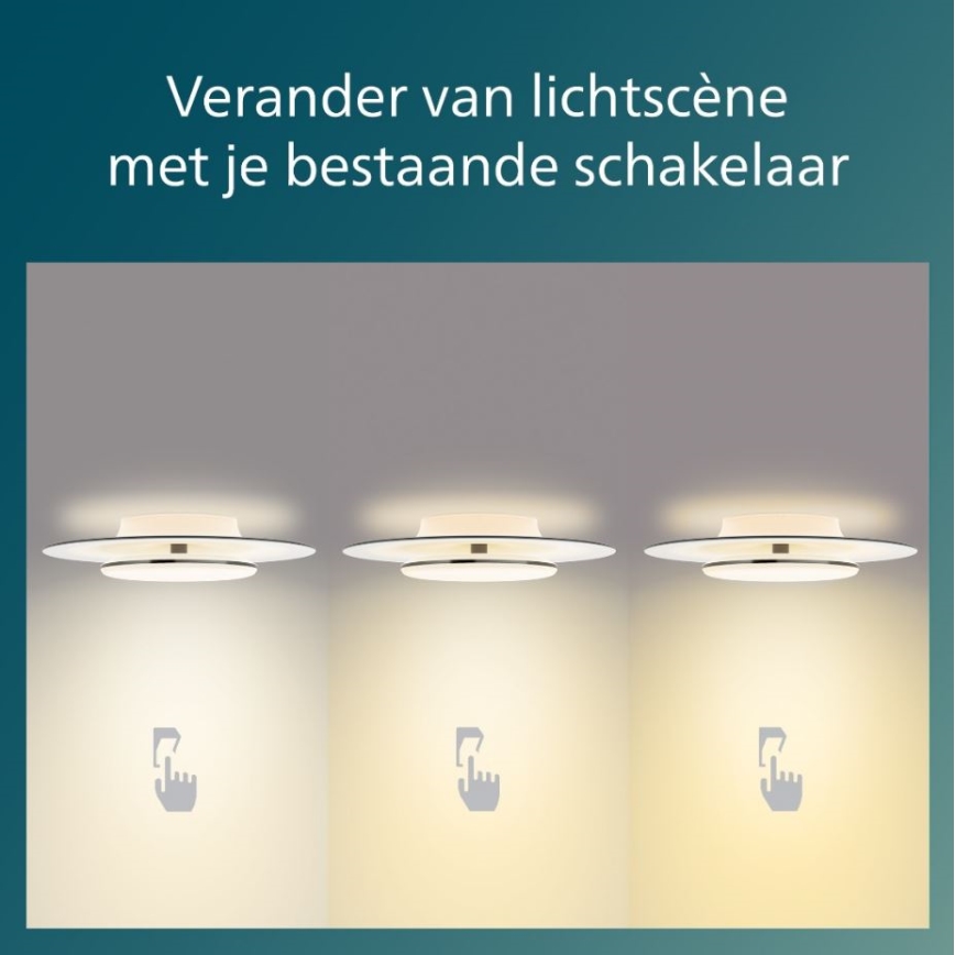 Philips- LED Dimmable φωτιστικό οροφής SCENE SWITCH LED/40W/230V 2700K μαύρο