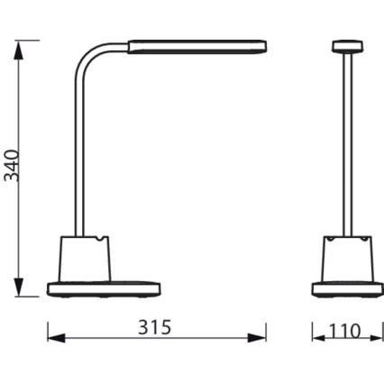 Philips - LED Dimmable επιτραπέζια λάμπα αφής BUCKET LED/7W/5V 3000/4000/5700K CRI 90