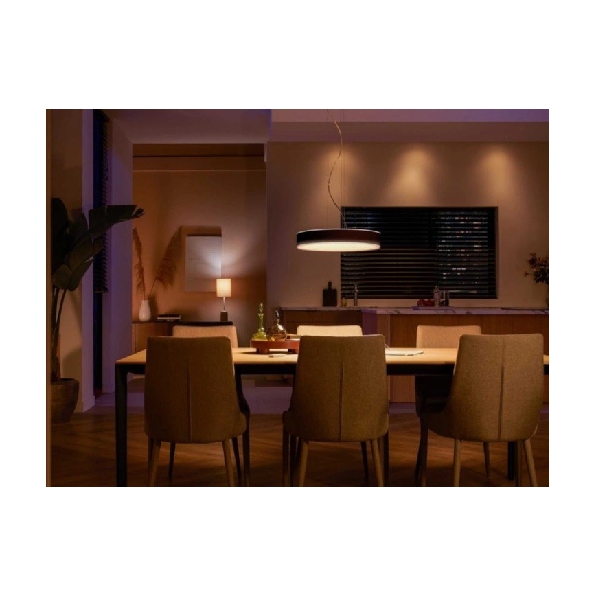 Philips - Led Dimmable κρεμαστό φωτιστικό οροφής Hue LED/33,5W/230V 2200-6500K μαύρο + τηλεχειριστήριο